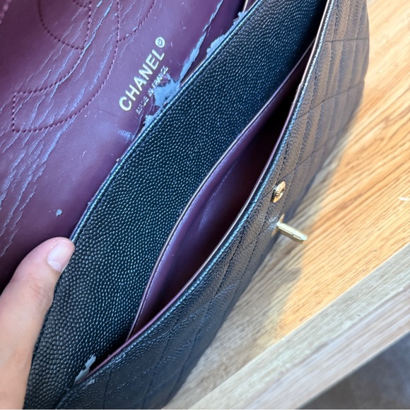 CC Black Quilted Shoulder Bag with Gold Accents - Picture 8 of 12